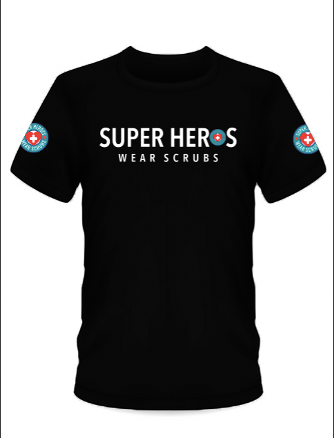Super Heros Wear Scrubs (black)